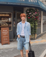 Breeze Cutoff Denim Bermuda Pants