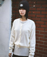 Symbol Logo Daily Round Cardigan_Cream