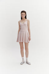 Wave Flare Dress Pink