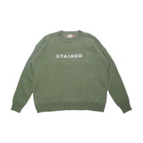 PEANUT STAIN - Stained Green Oversized Knit Sweater