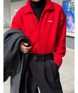 [Unisex] ウールヘアウォーマーニットカーディガン(4color)