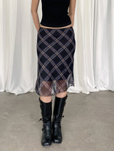Prepy Midi Flared Skirt
