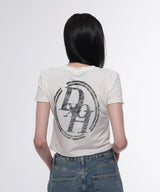 DOUBLE LINE STACK LOGO CROP T-SHIRTS