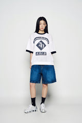 25SS WIDE BASIC DENIM SHORT PANTS BLUE