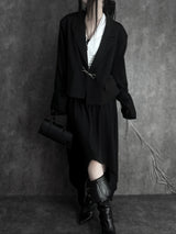 ボールドバックルクロップジャケット (unisex)