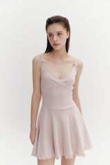 Wave Flare Dress Pink