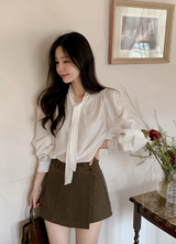 [SHOPPERMADE] MK Modal Puff Tie Blouse (3color)