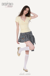 バナナ レース Vネック 半袖Tシャツ