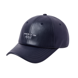 25SS VEGAN LEATHER BALL CAP NAVY