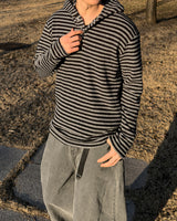 Labeni Striped Brushed Hoodie