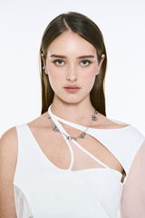 NO.568 [SILVER] BALL LAYERED MOVEMENT NECKLACE
