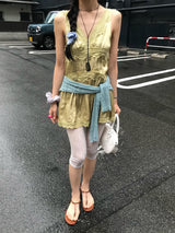 クローバー デイズ レース クロップド レギンス