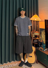 Light One-Tuck Bermuda Shorts 4COLOR