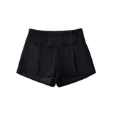 Classic Pleats Mini Shorts