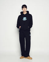 25FW ブルーオバールロゴロングパンツ ブラック