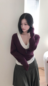 ヌディヘアラップVノースリーブトップ