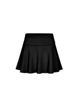 Knit mini flare skirt (BLACK)