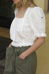Blanc puff blouse_ivory