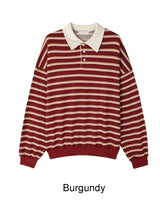 Pend Striped Collar Sweatshirt