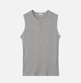 No.1311 snap henryneck sleeveless (3color)