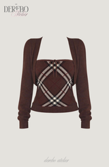 Heritage Brown Bolero Two-Piece Top