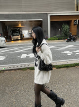Snow Fluffy Angora Knit