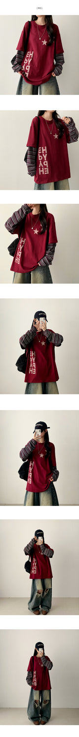 Eve Star Layered Long Sleeve T-shirt