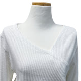 Lauren Ribbed Strap Long Sleeve Wrap (4 Colors)
