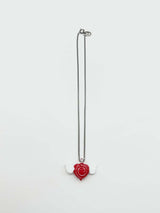 Red angel heart necklace (2 size) - 40cm (short ver.)