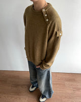 Bis Diagonal Button Knit