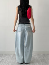 516 Washed Wide Denim Pants
