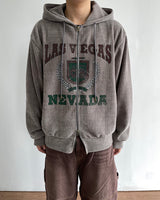 Crack Velvet Hooded Zip-Up