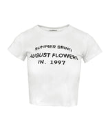 August Lettering Crop Tee