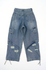 Stillwell distressed wide denim