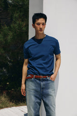 Cool curve half t-shirts(Aquablue)
