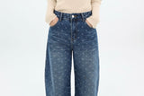 RIBBON-DYED CURVED FIT DENIM_BLUE code 26015
