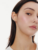 26SS★ Essence Silver (P) Tennis One-Touch Earrings XS