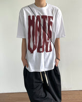 ヘイトプリント半袖Tシャツ