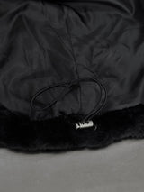 mink fur two-way hooded zip-up (2color)