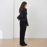 [Haesu Collaboration] Contour Belted Bag (Nylon Black)