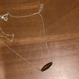 [CCNMADE] Silver Chain Glass Necklace