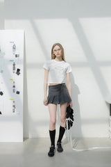 PLEATS SKIRT (GREY)
