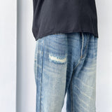 Vintage Distressed Wide Jeans