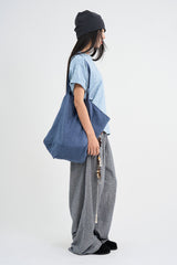 Border stripe summer pants
