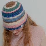 BOHEMIAN KNIT HAT (MIX PINK)