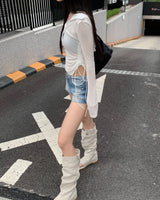 サイドストリングボタンパーカー