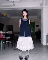 (2color) Shirring Pocket Frill Balloon Skirt