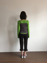 Liège button boat neck t-shirt (3color)