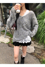 ホワイトレースフレアインナースリーブレスTシャツ