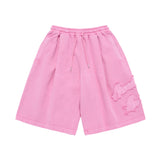 24FW APPLIQUE LOGO PIGMENT SHORT PANTS LIGHT PINK